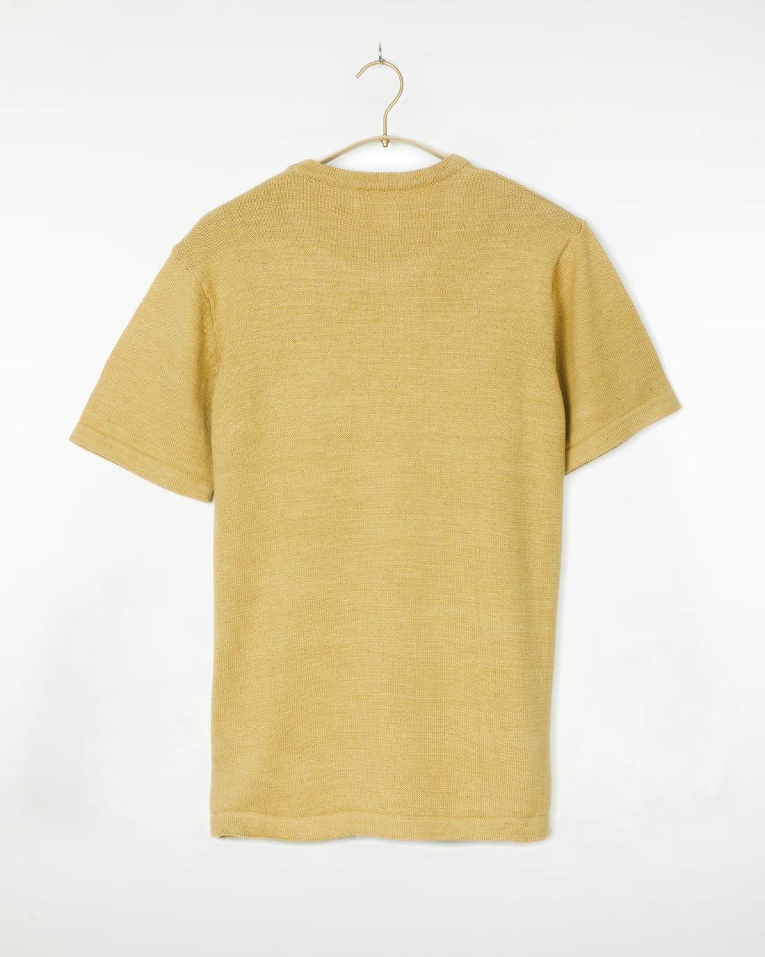 Azad S/S Pocket Flat Knitted Tee Yellow