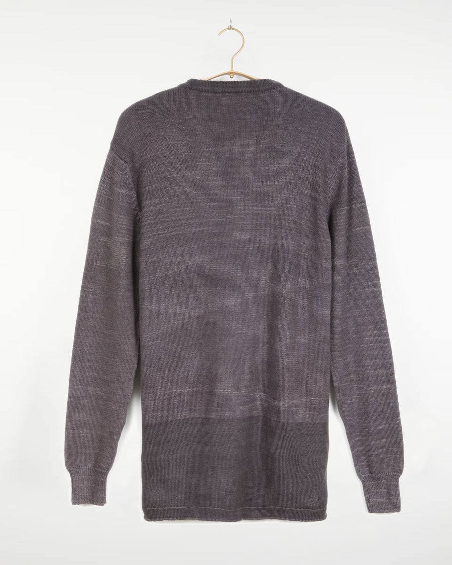 Bandhu Henley Flat Knit Sweater Coffee