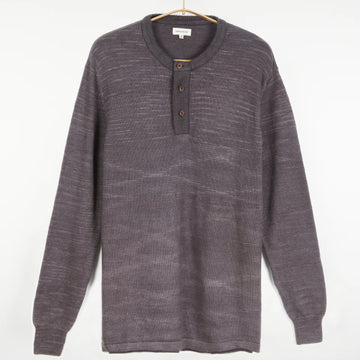 Bandhu Henley Flat Knit Sweater Coffee