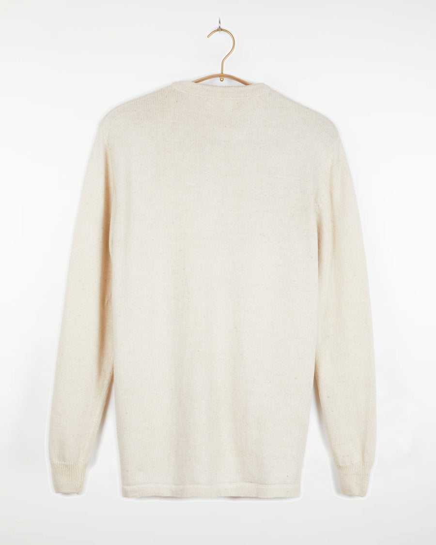 Bandhu Henley Flat Knit Sweater Kora