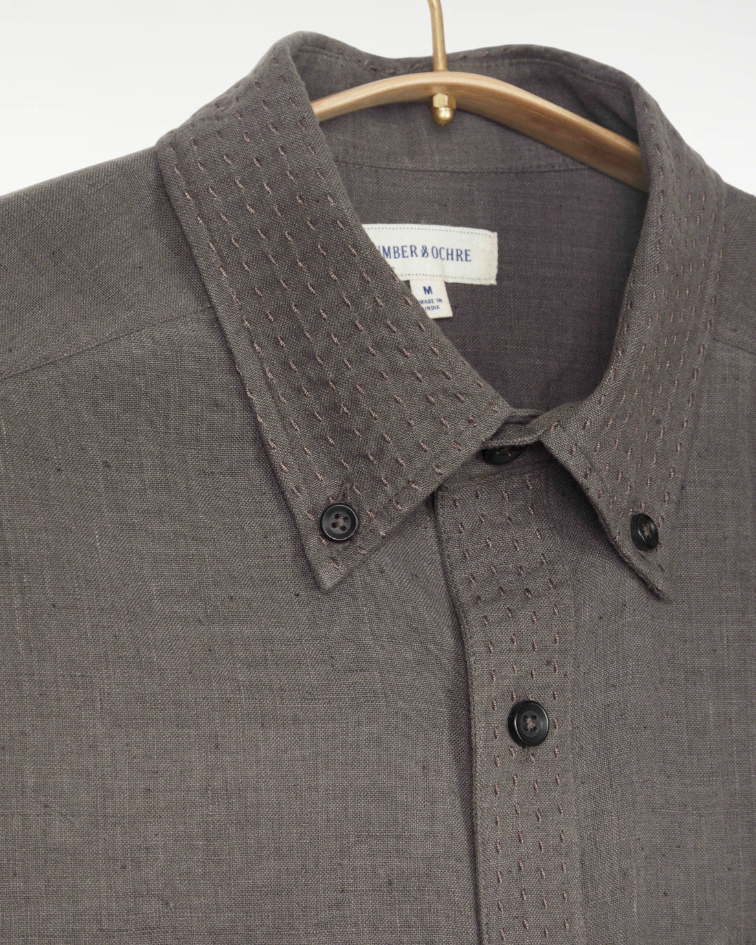 Kabir Standard Shirt w/Saddle Stitch Charcoal