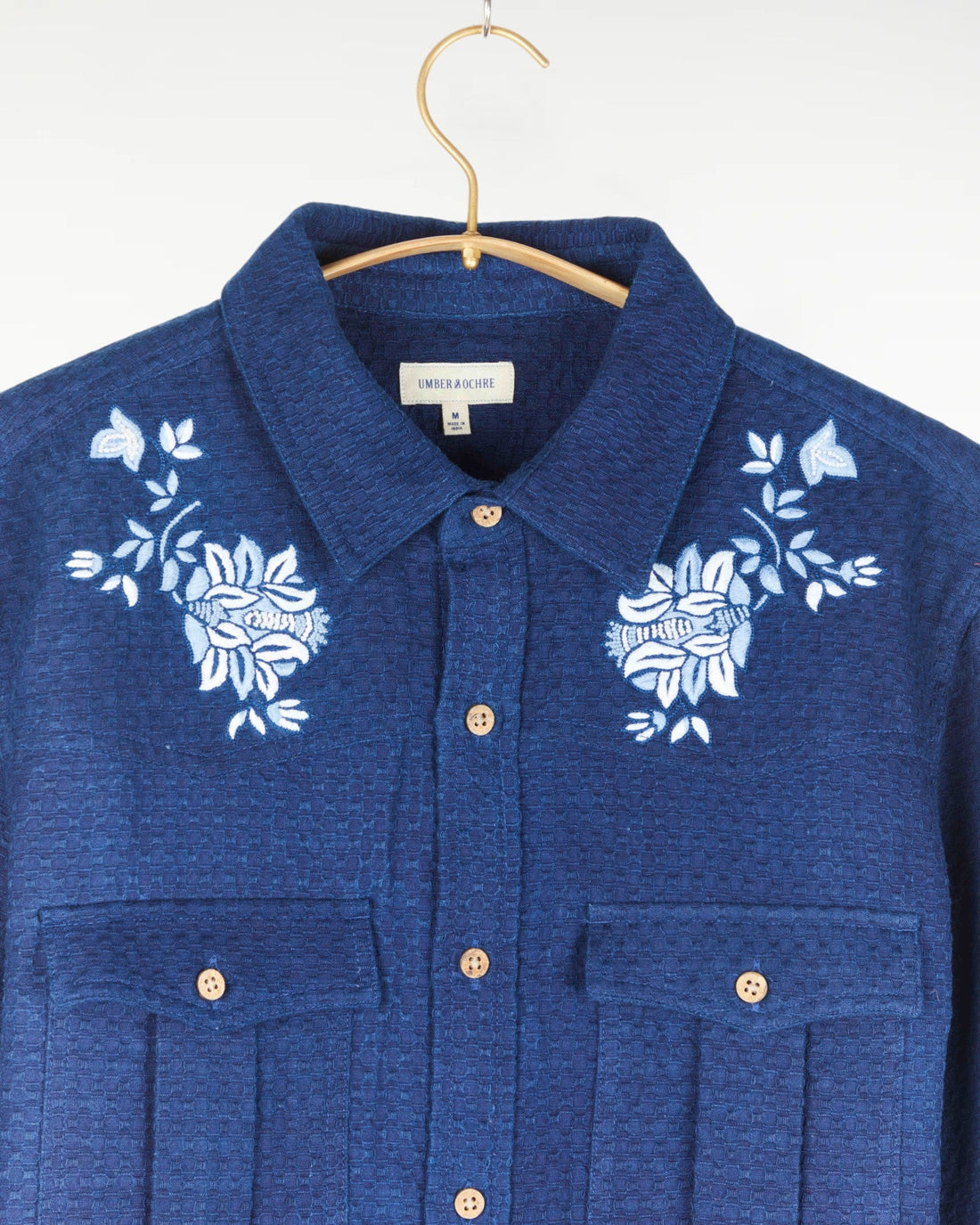 Kalpa Western Shirt Embroidered Indigo