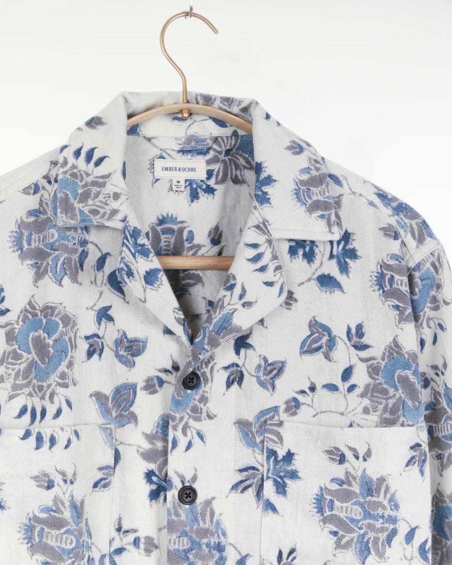 Kinnaur Overshirt Floral Print Indigo