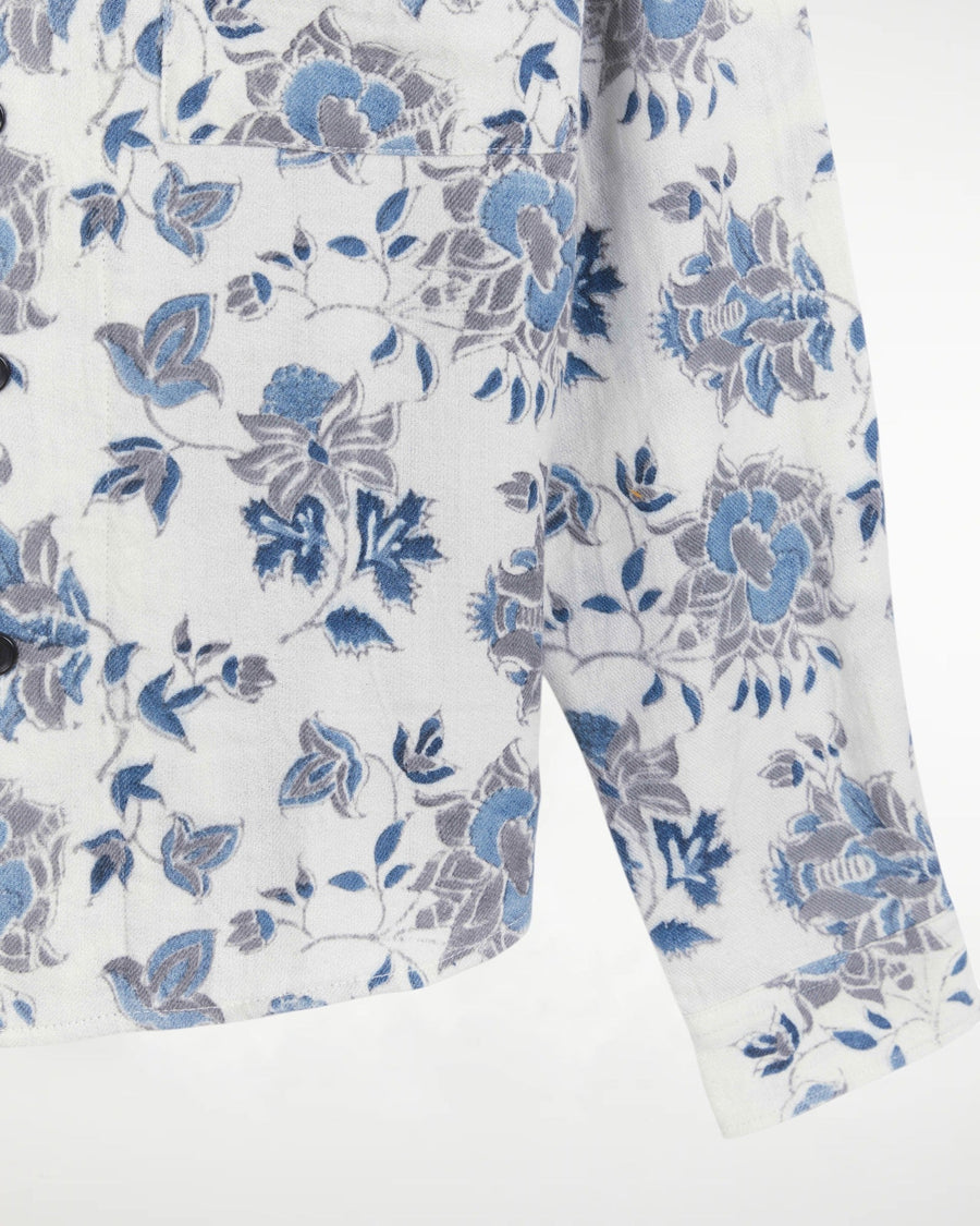 Kinnaur Overshirt Floral Print Indigo