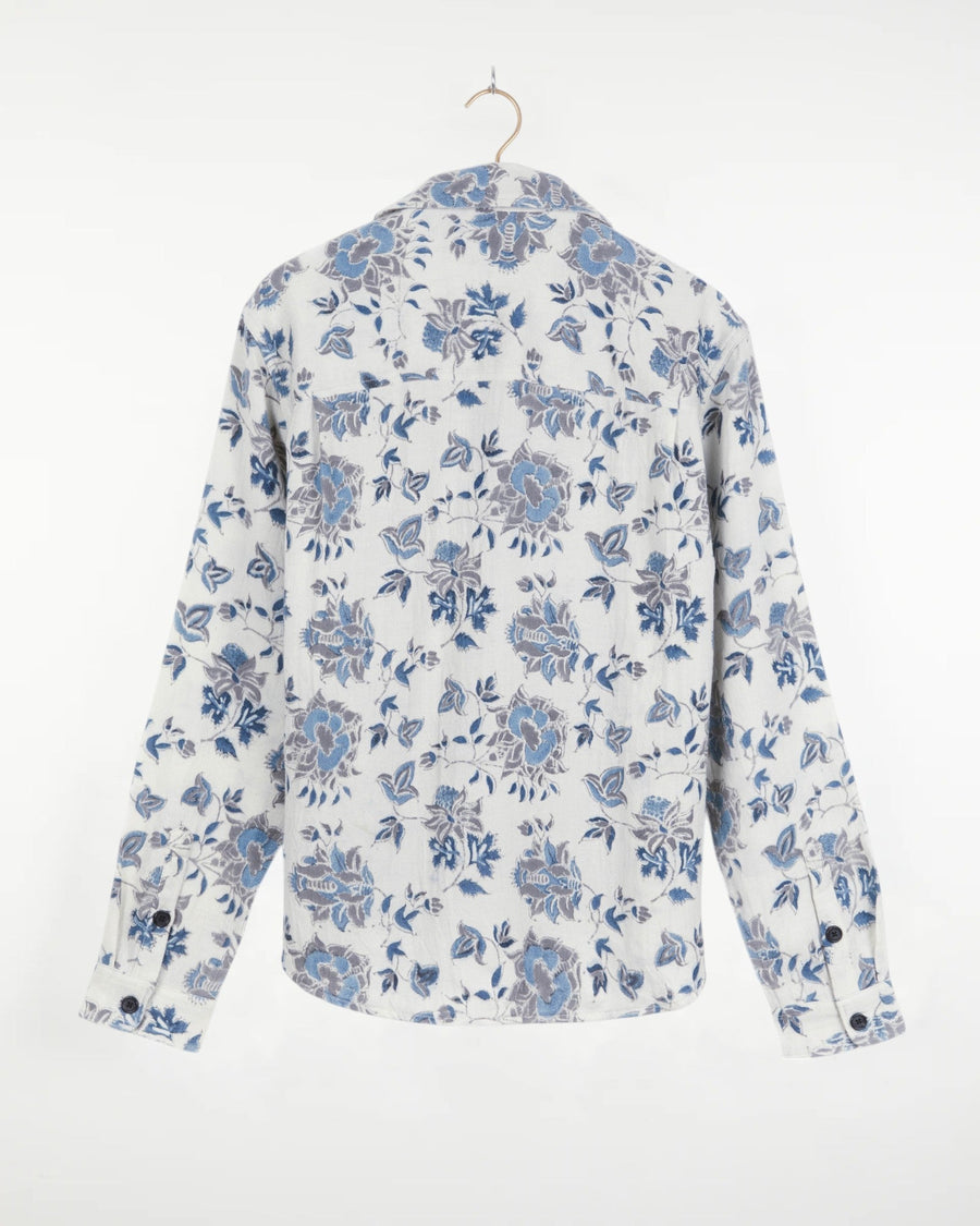 Kinnaur Overshirt Floral Print Indigo