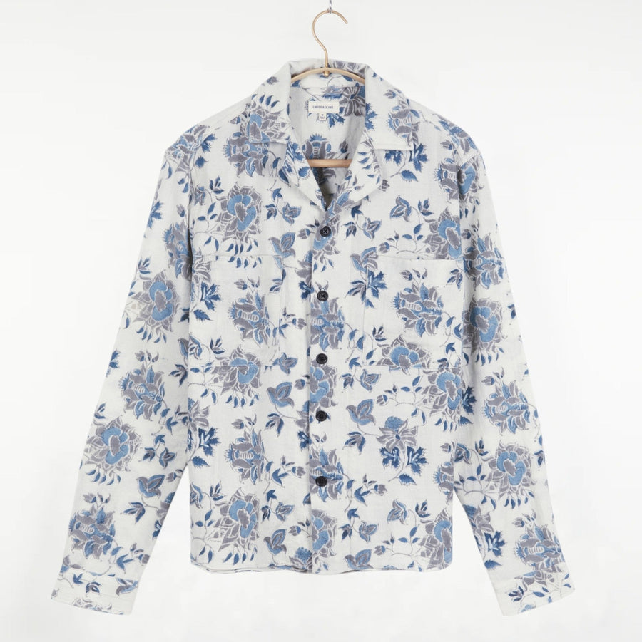 Kinnaur Overshirt Floral Print Indigo