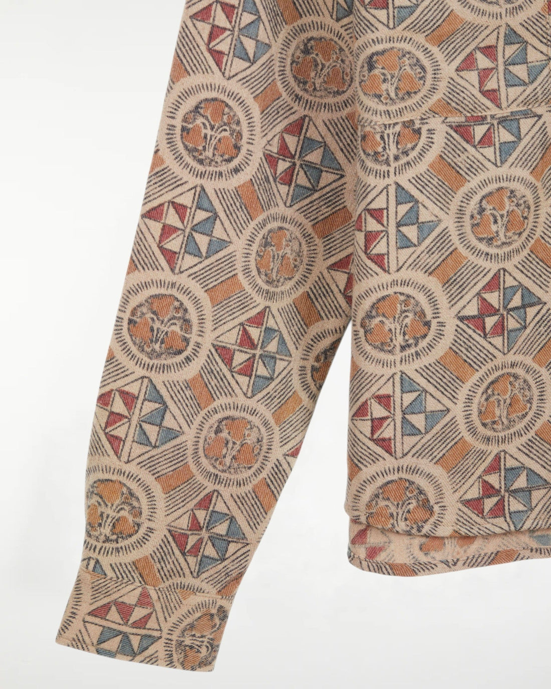 Kinnaur Overshirt Cotton Wool Tile Print