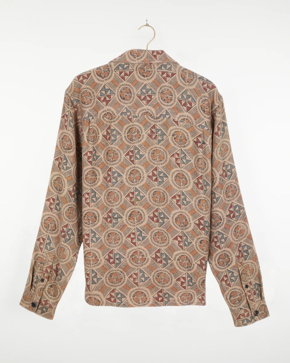 Kinnaur Overshirt Cotton Wool Tile Print