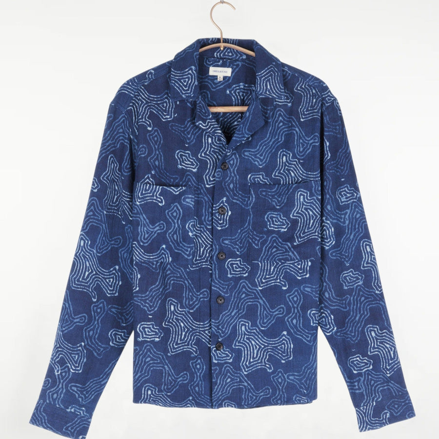 Kinnaur Overshirt Topography Indigo
