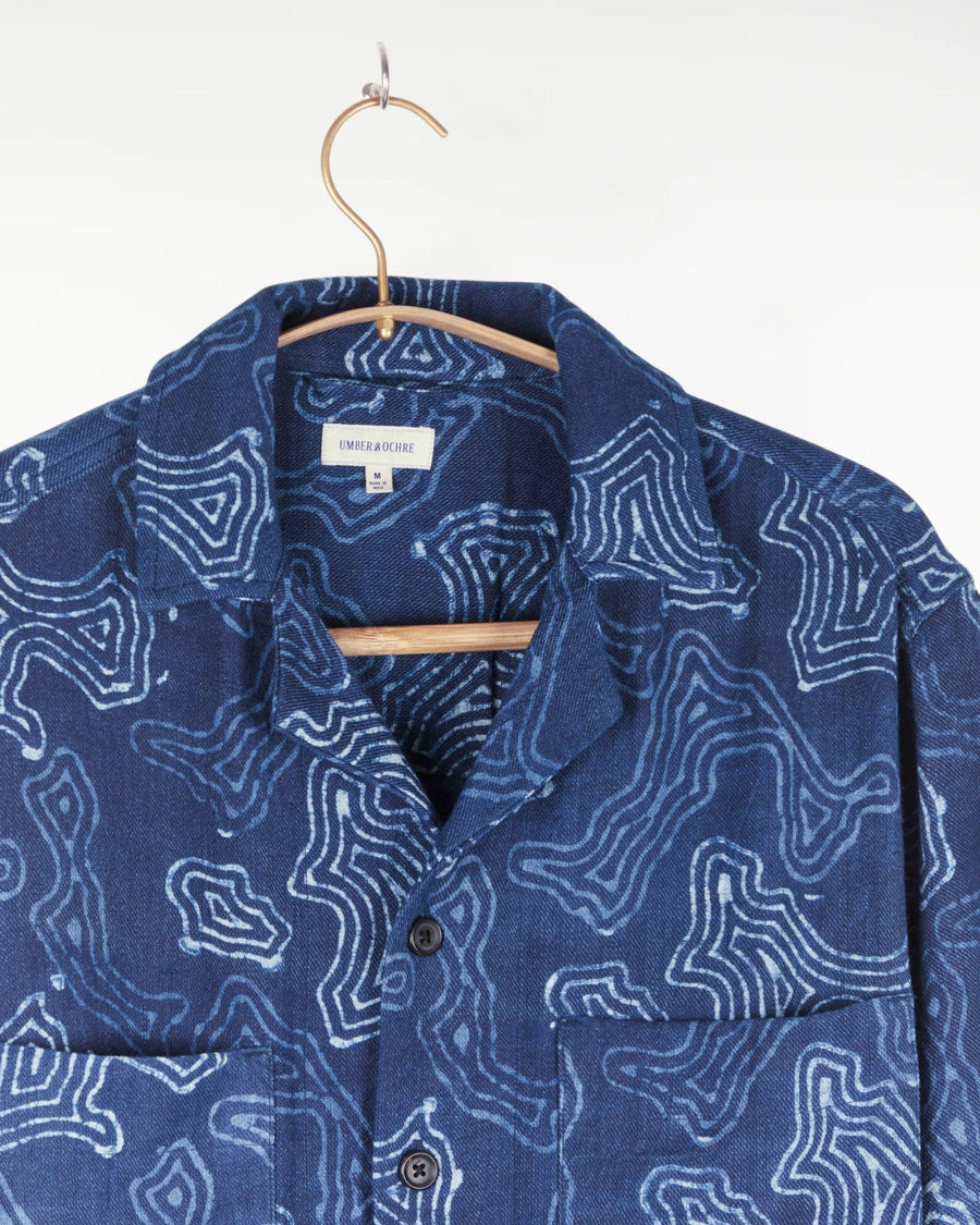 Kinnaur Overshirt Topography Indigo