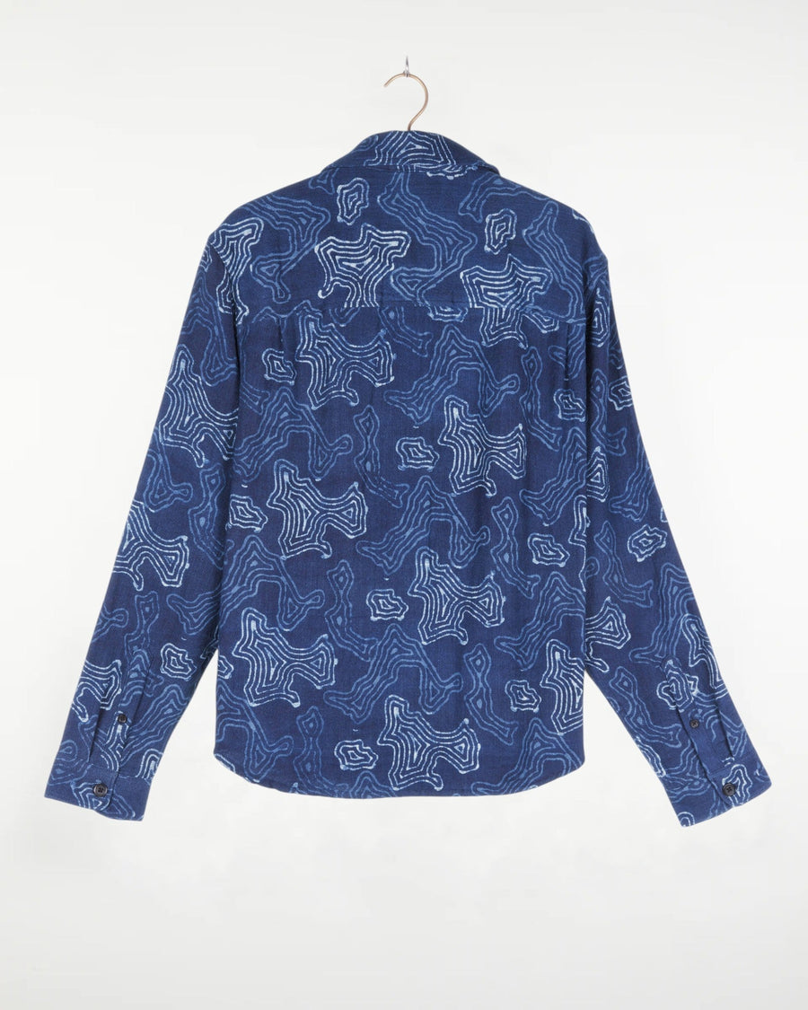 Kinnaur Overshirt Topography Indigo
