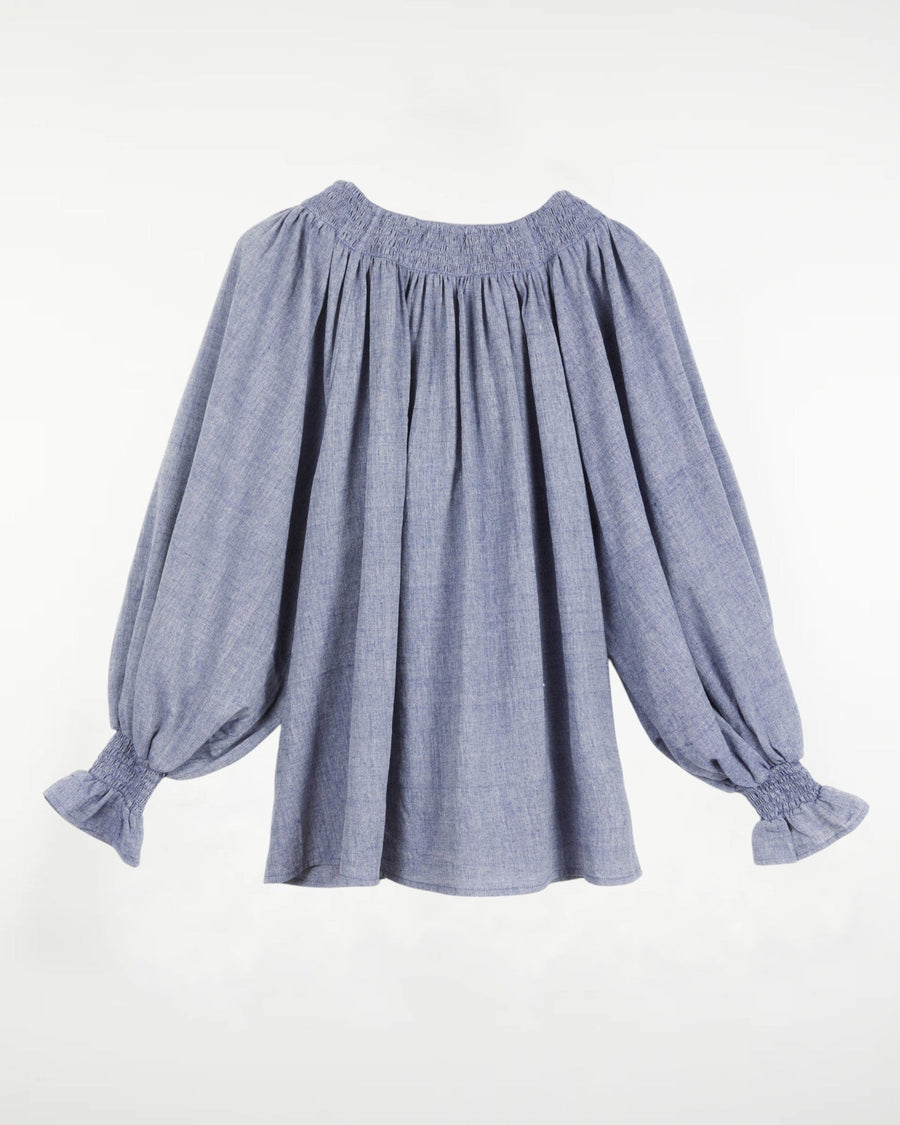 Priti Top Muslin Indigo