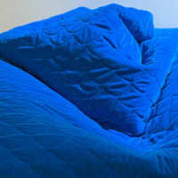 Velvet Quilted Bean Bag Chair with Beans