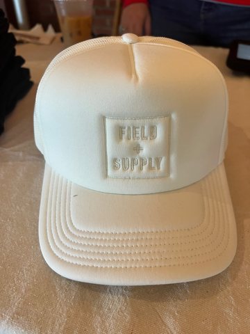 White Plush Hat