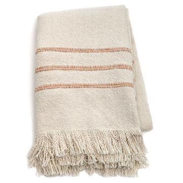 Caral Terracotta Stripe Throw