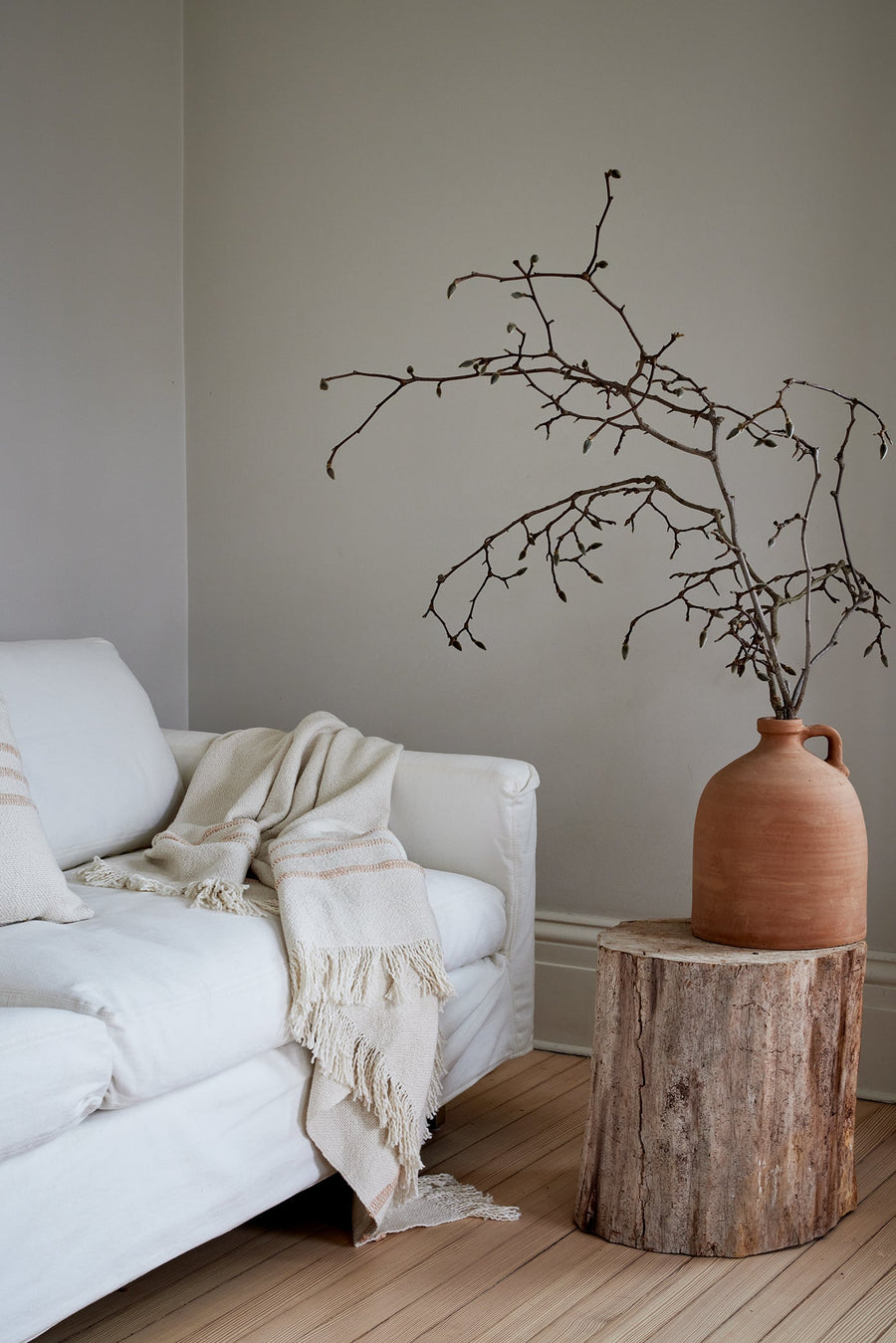Caral Terracotta Stripe Throw