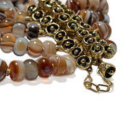 Banded Agate & Mosaic Hinge Clasp Bracelet