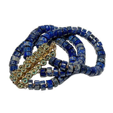 Lapis & Mosaic Hinge Clasp Bracelet