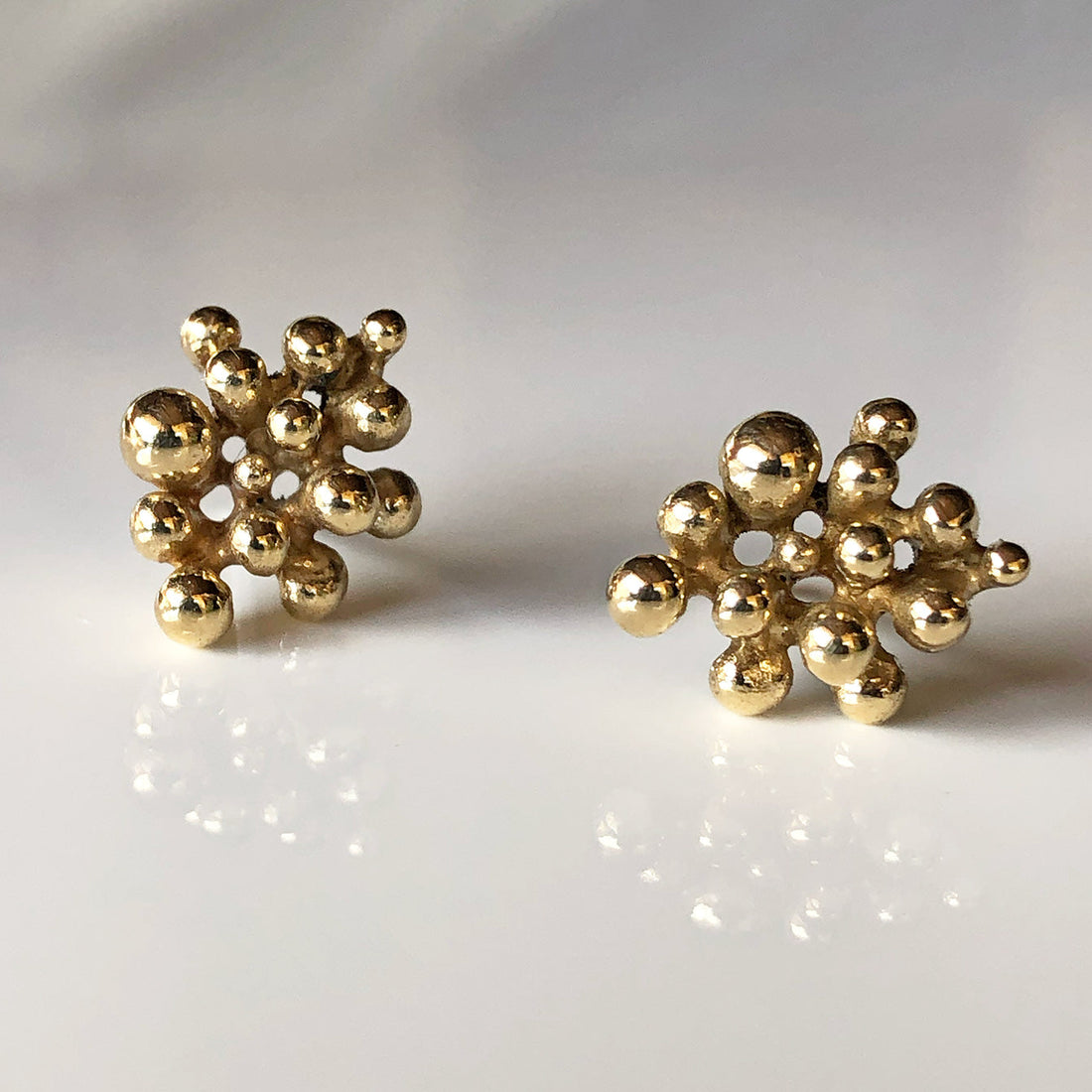 Particle Earrings - Yellow Bronze