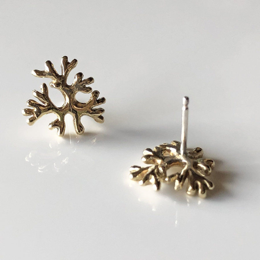 Fan Earrings - Yellow Bronze