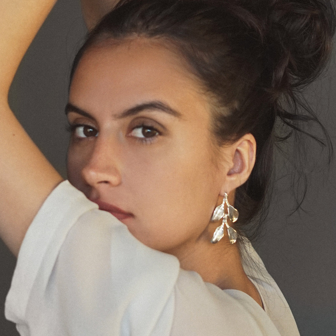 Dyad Two Tier Earrings - Silver