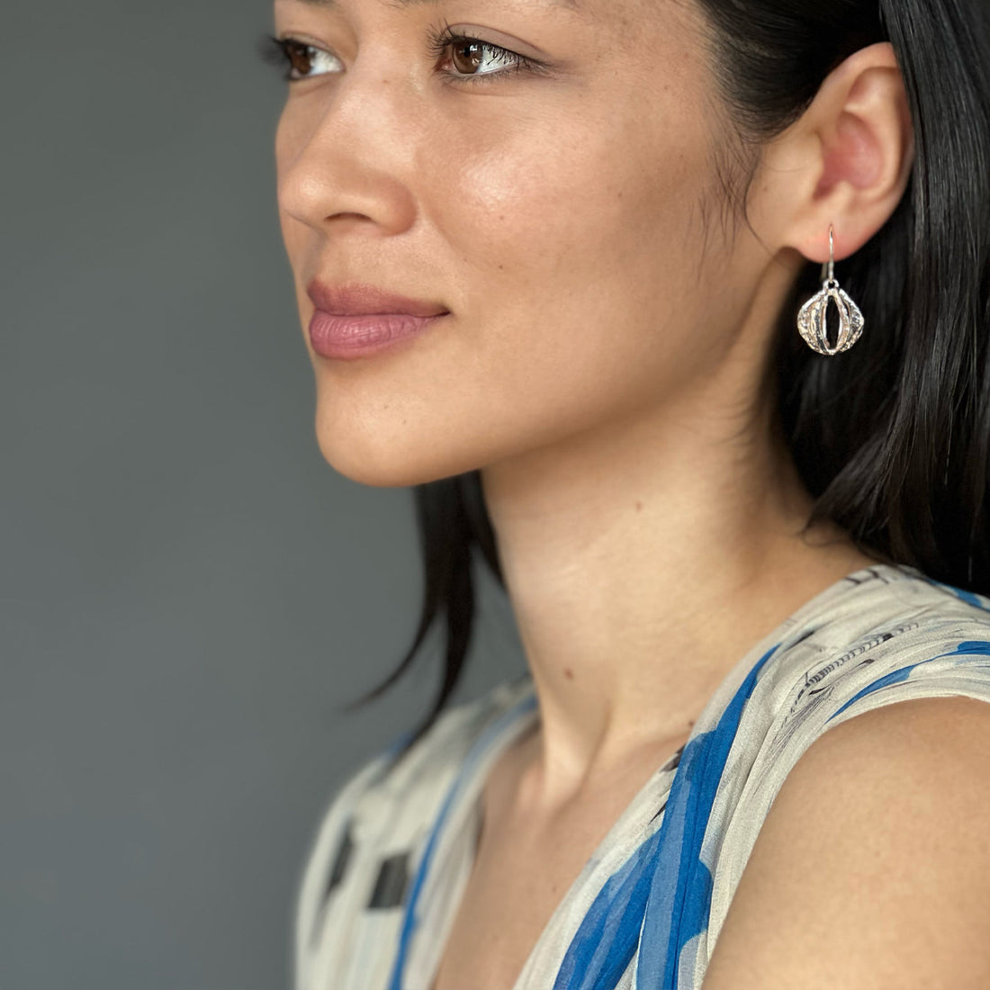 Lantern Earrings - Silver