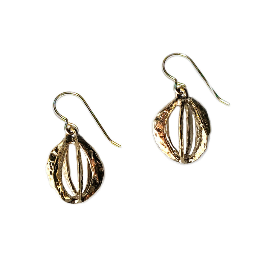 Lantern Earrings - Yellow Bronze