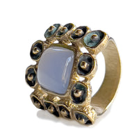 Lavender Chalcedony Mosaic Ring - Gold