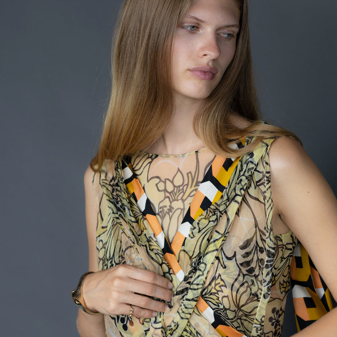 Slide Cuff Bracelet - Yellow Bronze