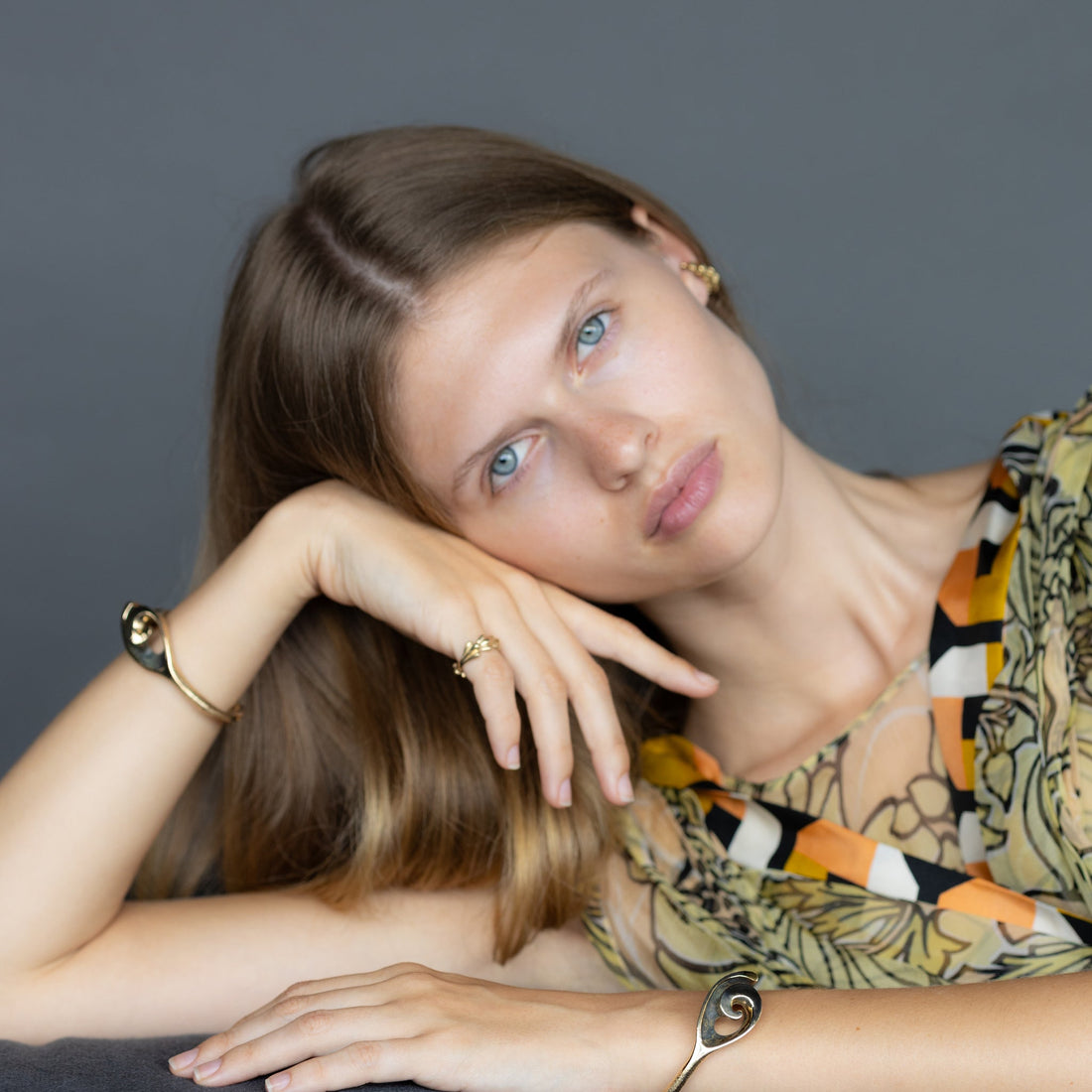 Slide Cuff Bracelet - Yellow Bronze