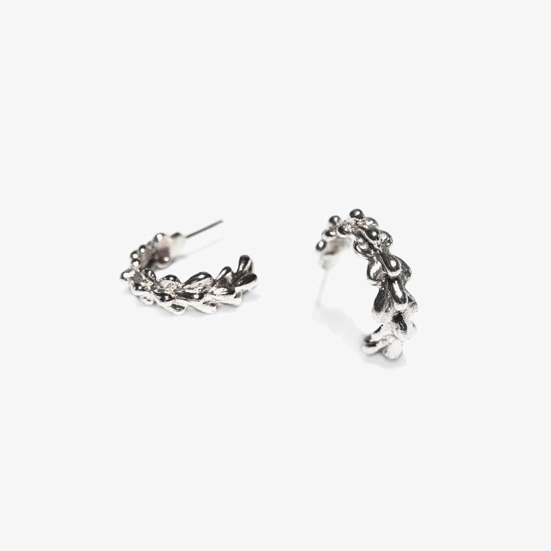 Willow Hoop Earrings - Silver