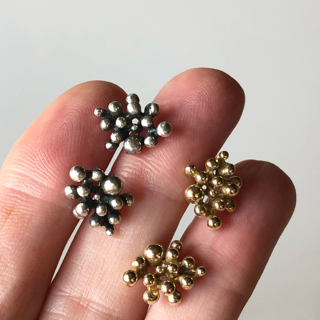 Particle Earrings - Yellow Bronze