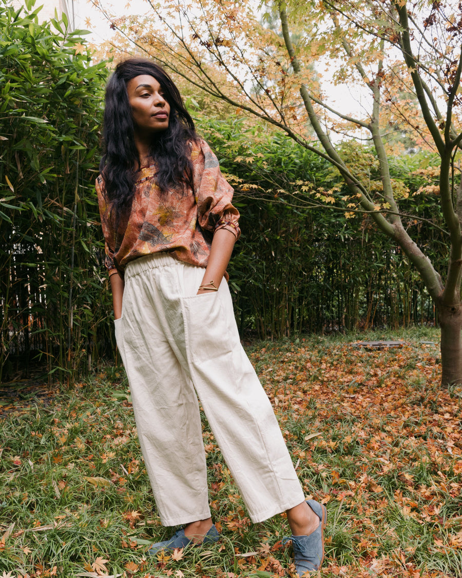 Devika Peasant Top in Leaf