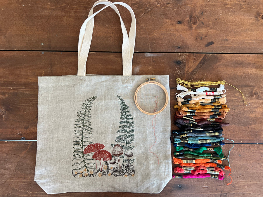 Embroidered Tote Workshop with Coral & Tusk