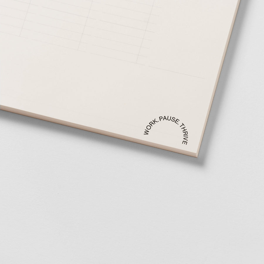 Weekly Planner Pad: Work Pause Thrive
