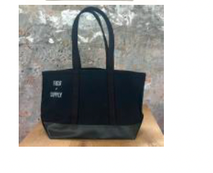 Field + Supply Small Canvas Tote in Black