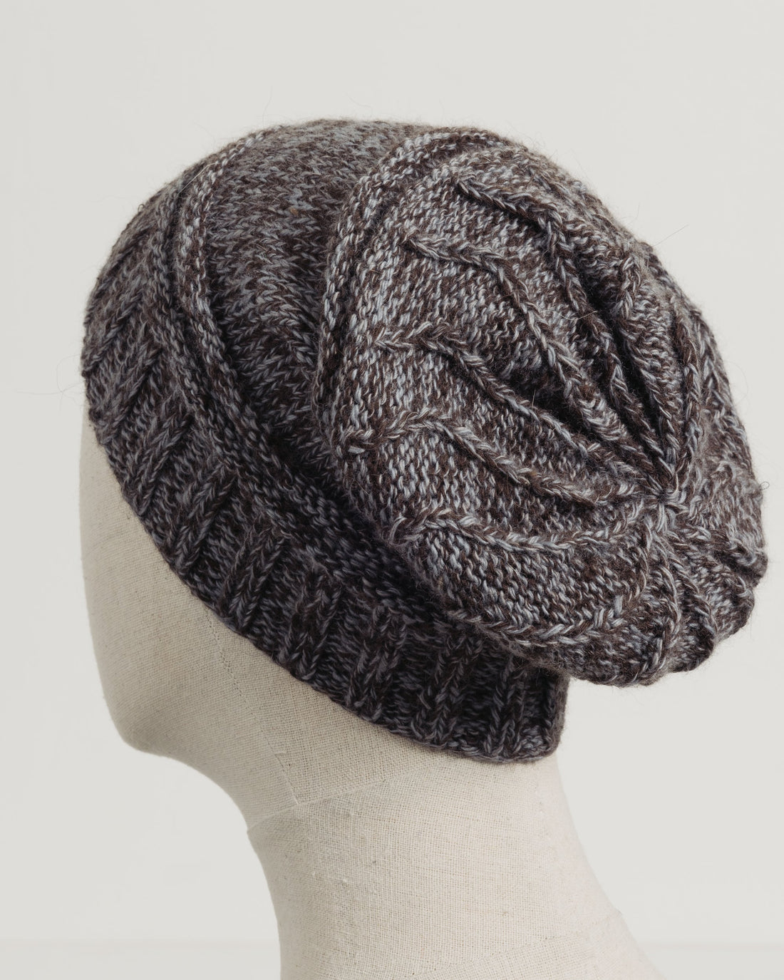 Raaj Zigzag Cable Beanie in Sky Melange