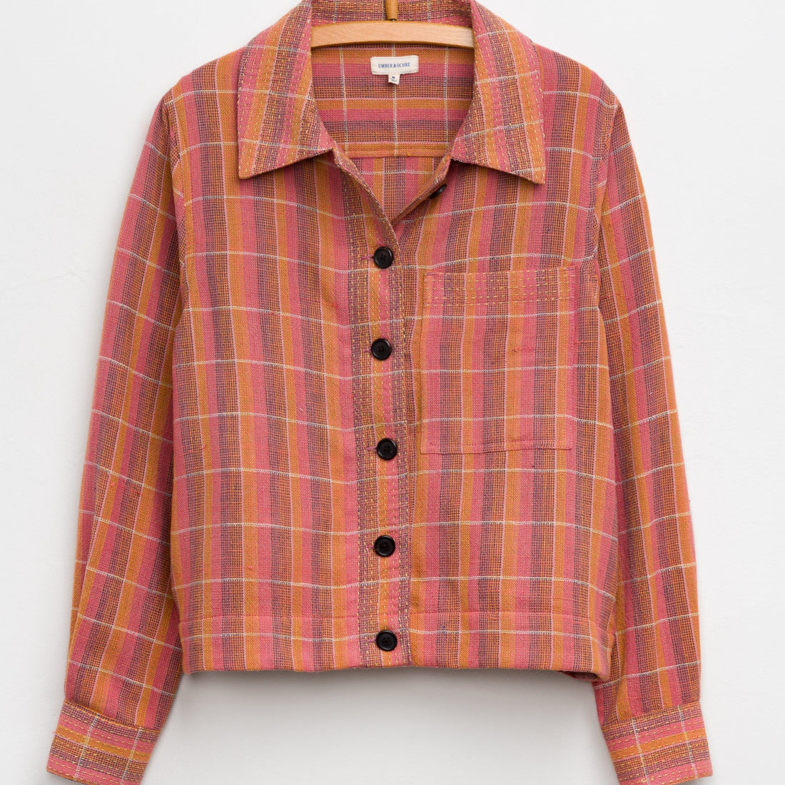 Padma Jacket in Nubby Cotton Sunset Plaid