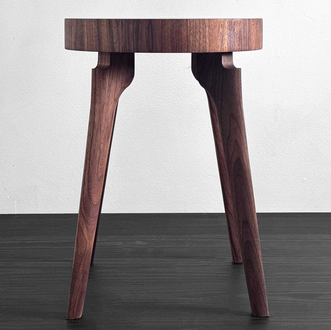 Side Table with End Grain Round Top