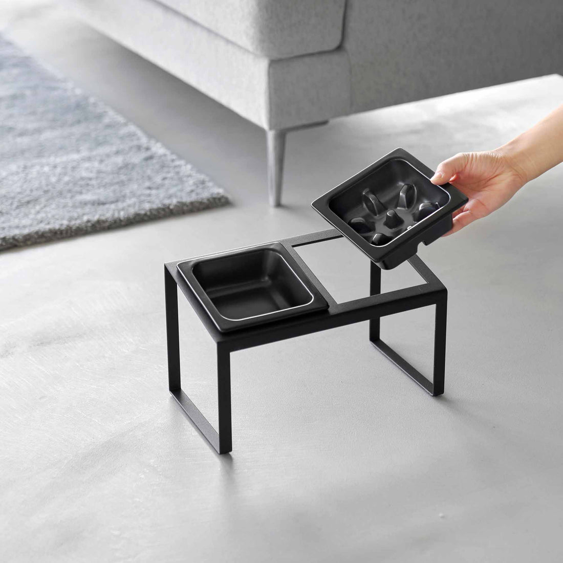 Slow Feeder Pet Bowl - Steel + Ceramic