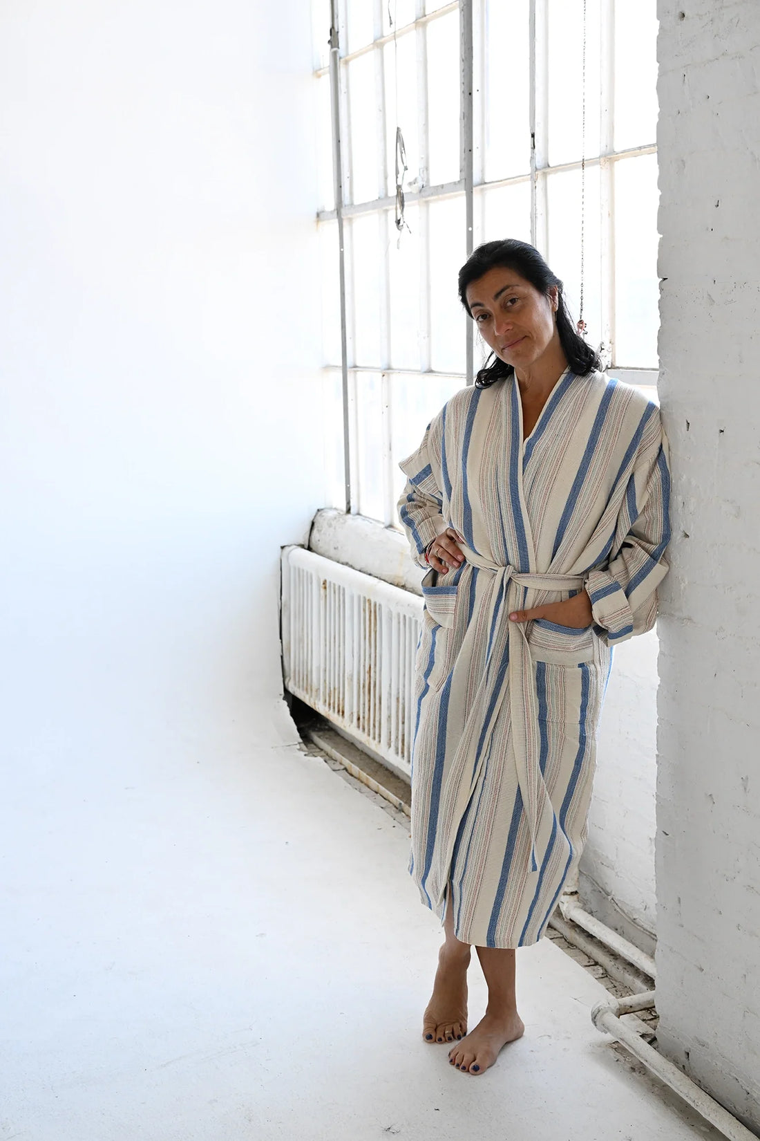 Blue Ivory Montauk Long Bathrobe
