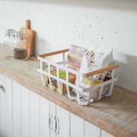 Storage Basket - Medium - Steel + Wood