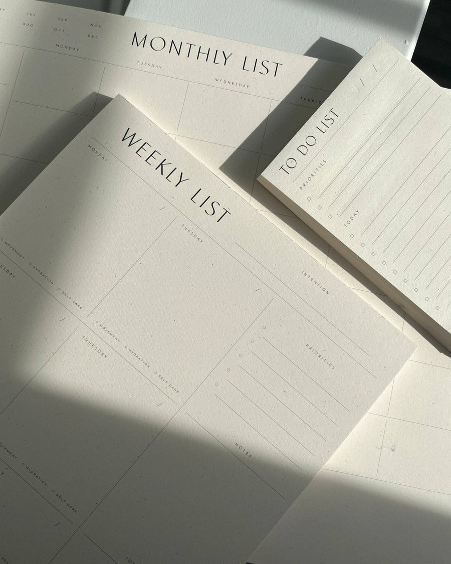 Weekly List Planner Pad