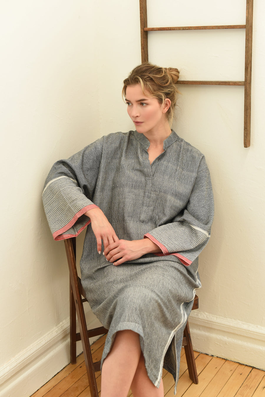 Charcoal Tribeca Long Sleeve Maxi Kaftan