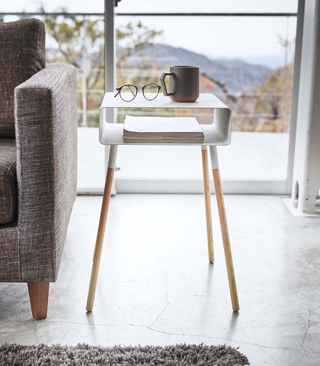 Storage Table - Tall (23" H)  - Steel + Wood