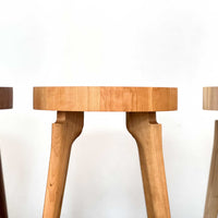 Side Table with End Grain Round Top