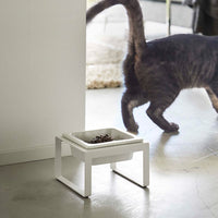 Single Pet Food Bowl - Tall - Steel + Ceramic