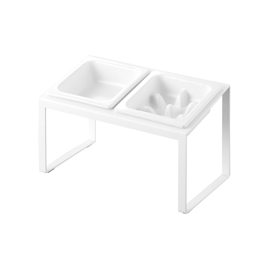 Slow Feeder Pet Bowl - Steel + Ceramic