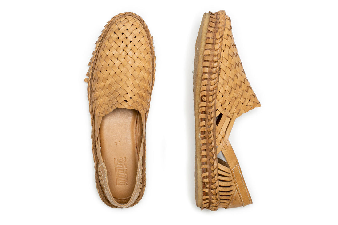 Men's Woven Shoe in Honey + No Stripes