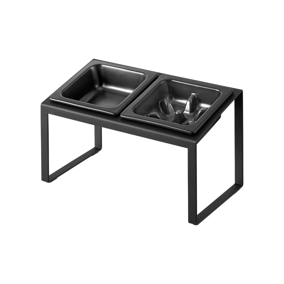 Slow Feeder Pet Bowl - Steel + Ceramic